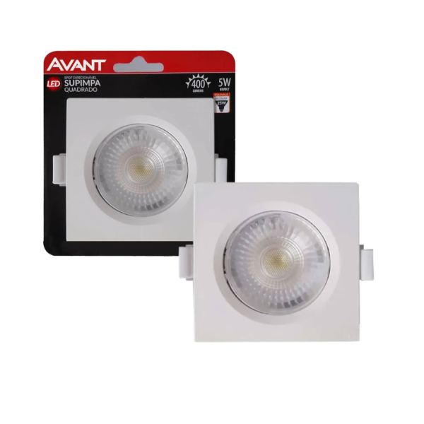 Led Spot Quadrado 5W 6500K - Avant