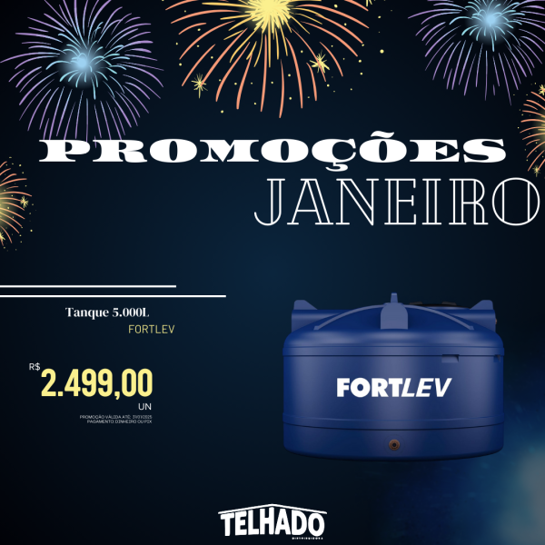 Tanque Polietileno Azul 5.000L  - Fortlev