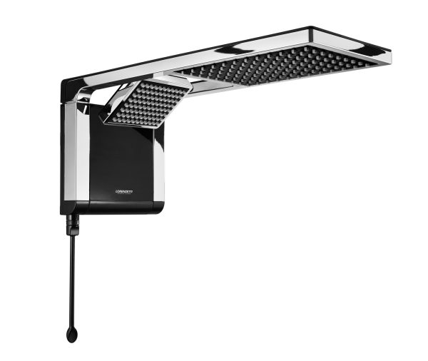 Chuveiro Acqua Duo Preto e Cromado 220V 6800W - Lorenzetti