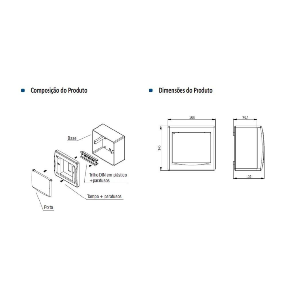 Quadro De Distribuição 4 Polos Sobrepor - Soprano - Image 2