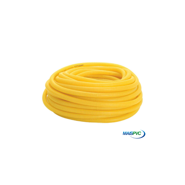 Eletroduto Corrugado Amarelo 32mm 1" 25Mt - Mais Pvc