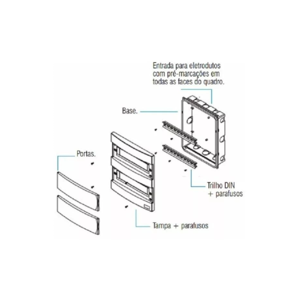 Quadro De Distribuição 24 Polos Embutir - Soprano - Image 2