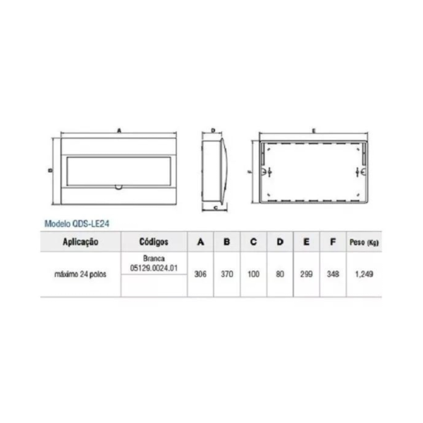 Quadro De Distribuição 24 Polos Embutir - Soprano - Image 3