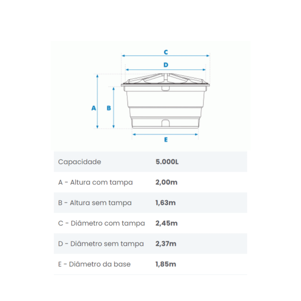 Caixa d'Água Polietileno 5.000Lt - Fortlev - Image 4