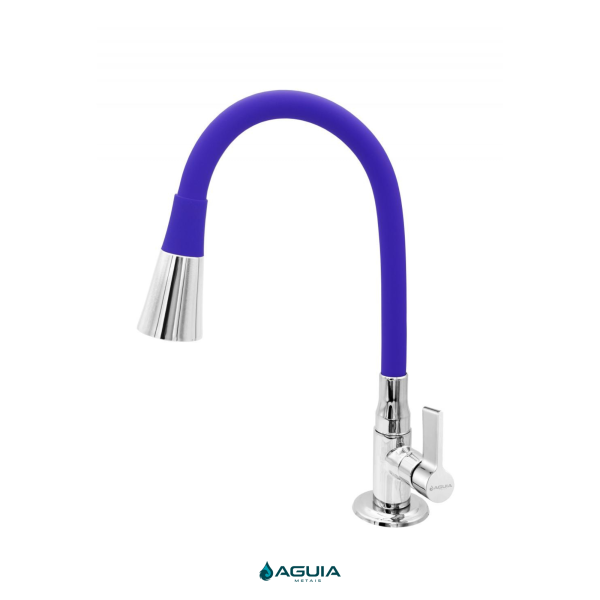 Torneira Color Shower Azul Ducha Cromada Mesa - Águia Metais