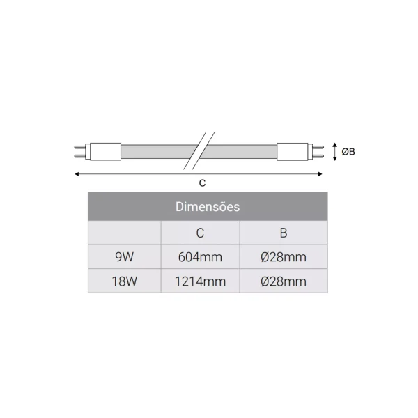 Lâmpada Led Tubo T8 9W G13 Bivolt - Kian - Image 2