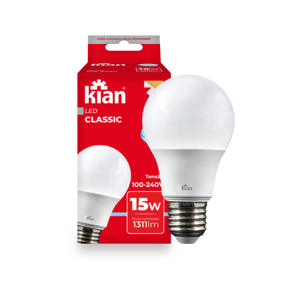 Lâmpada Led Bulbo 15W - Kian