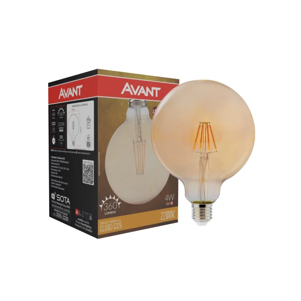 Lâmpada De Led Retrô Bulbo G125 - Avant