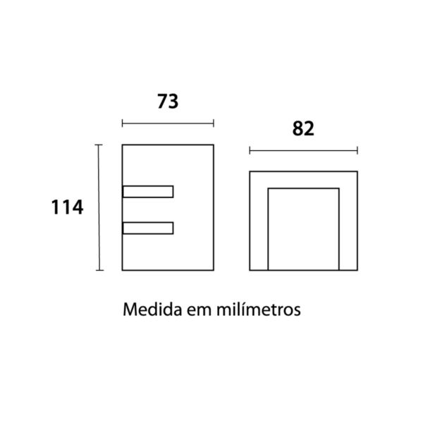 Arandela Quadro Aleta Aço 2 Fachos Lente Vidro Marrom Gold - Blumenau - Image 2