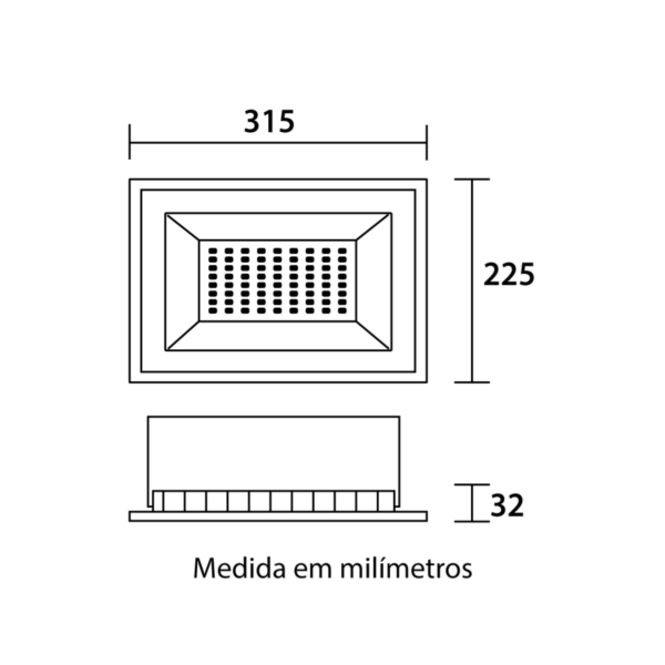 Projetor Led Refletor Alumínio 200W 6.500K - Blumenau - Image 2