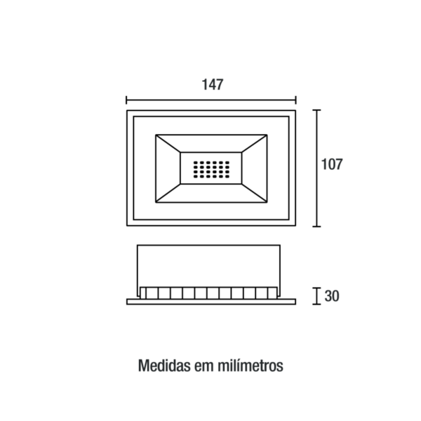 Projetor Led Refletor Alumínio 50W 6.500K - Blumenau - Image 2