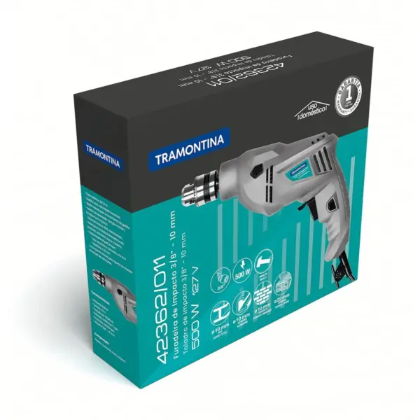 Furadeira Impacto 3/8' 500W 220V - Tramontina - Image 3